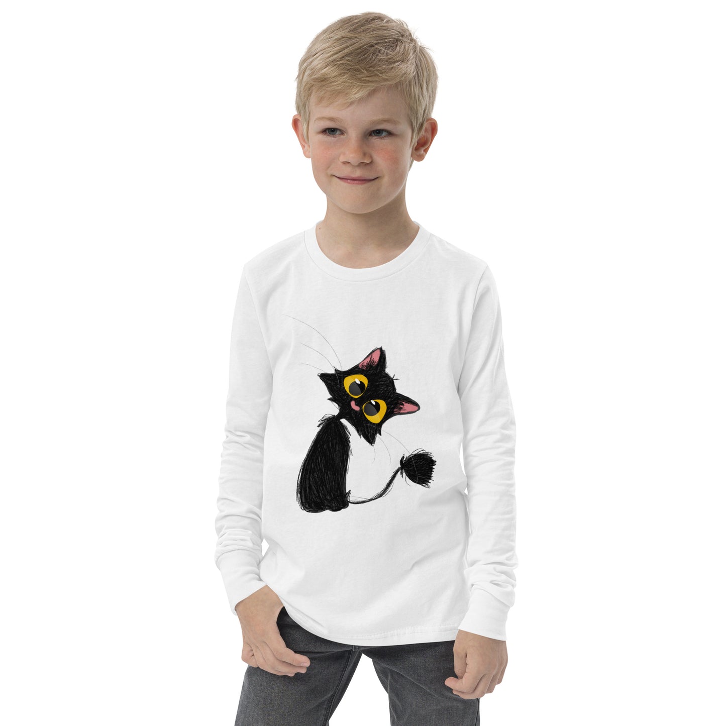 “I created my first habit!” Poopie The Cat youth long sleeve tee