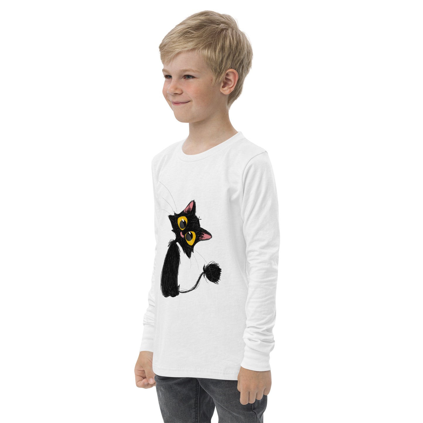 “I created my first habit!” Poopie The Cat youth long sleeve tee