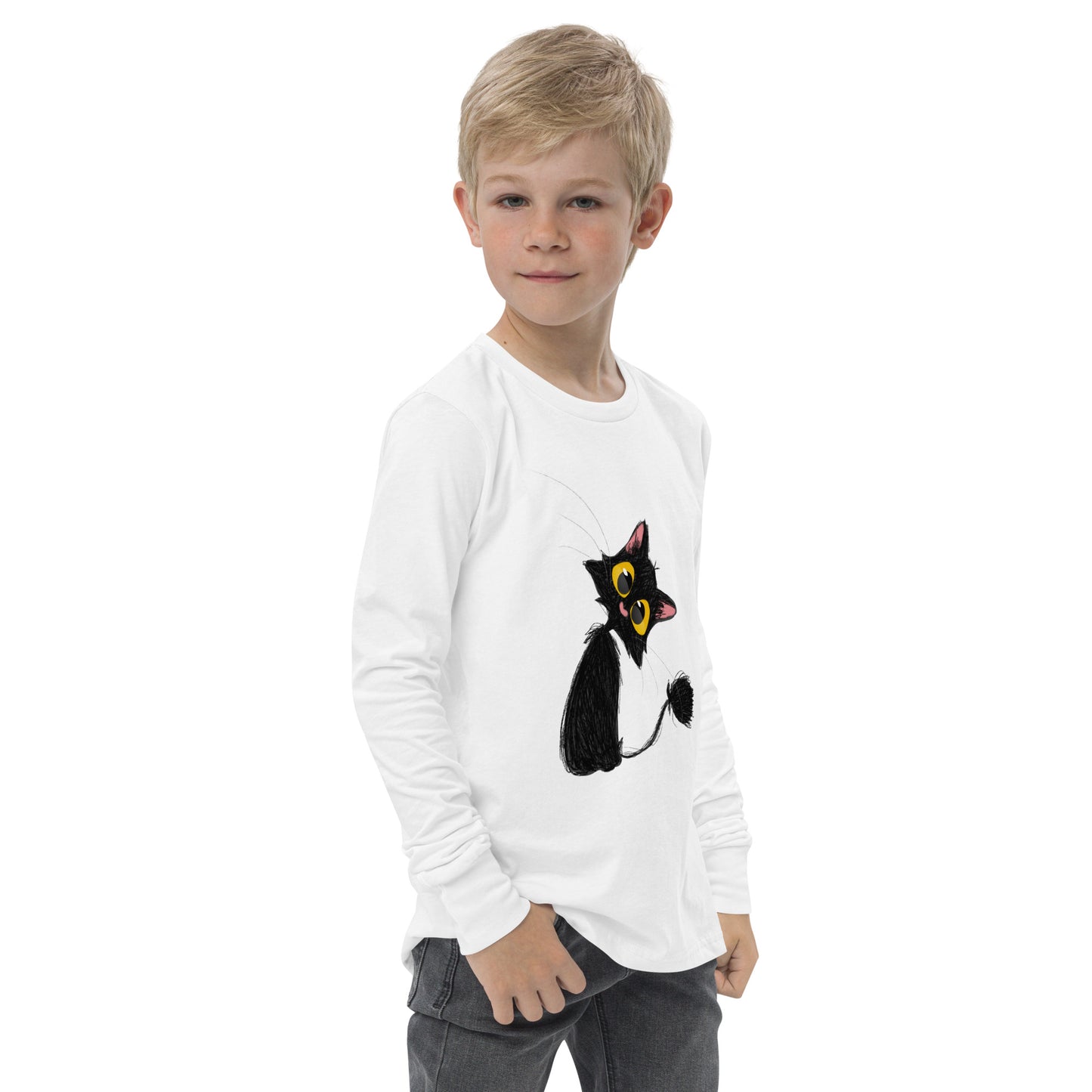 “I created my first habit!” Poopie The Cat youth long sleeve tee